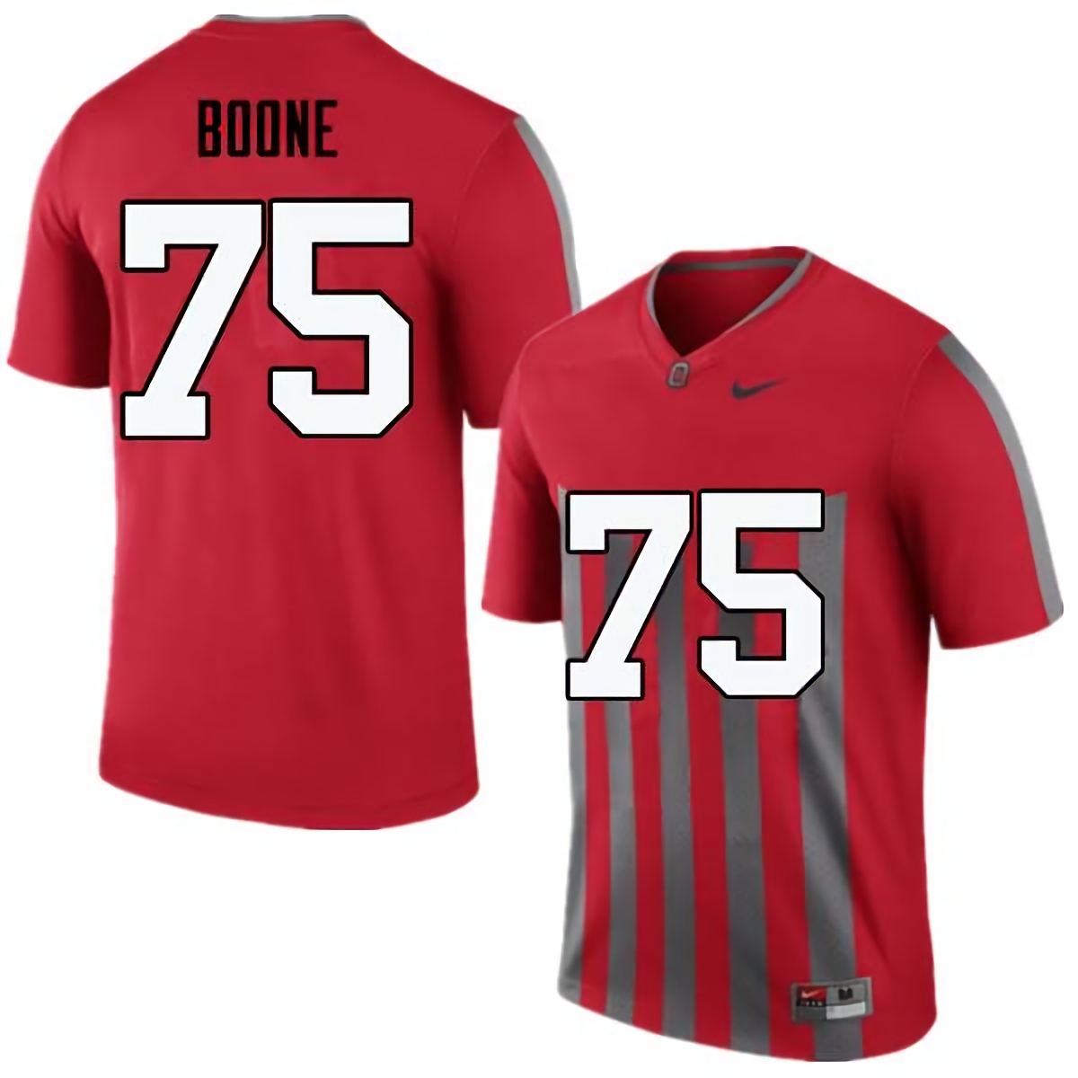 Alex Boone Ohio State Buckeyes Men's NCAA #75 Nike Throwback Red College Stitched Football Jersey OMO5256LS